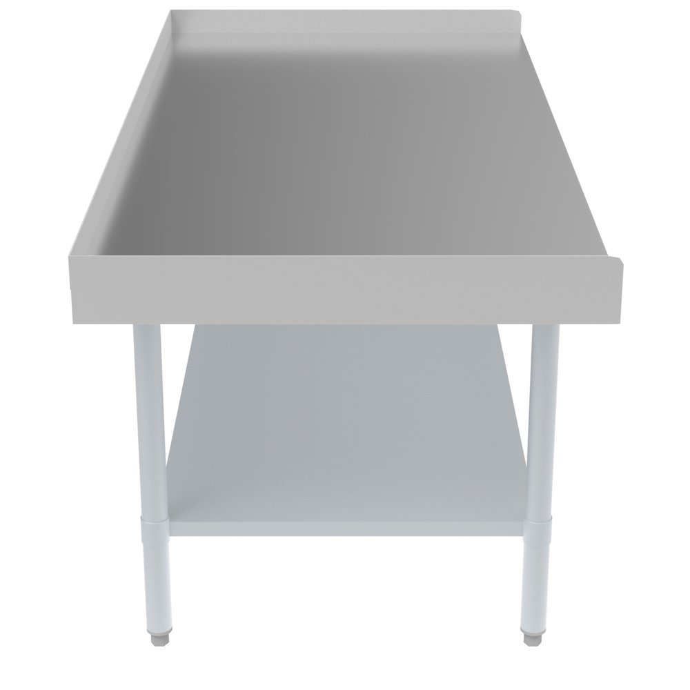 30" x 60" 16-Gauge Stainless Steel Equipment Stand with Galvanized Undershelf,. Picture 5
