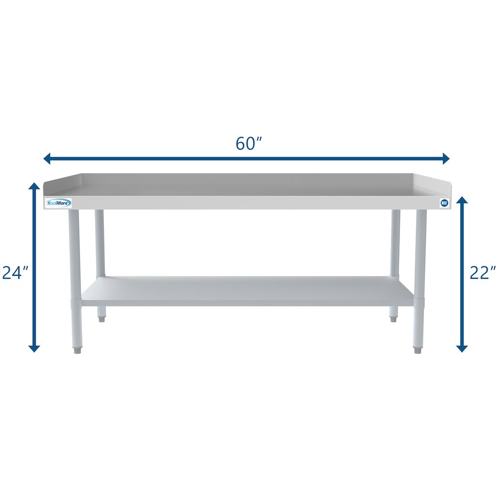 30" x 60" 16-Gauge Stainless Steel Equipment Stand with Galvanized Undershelf,. Picture 8