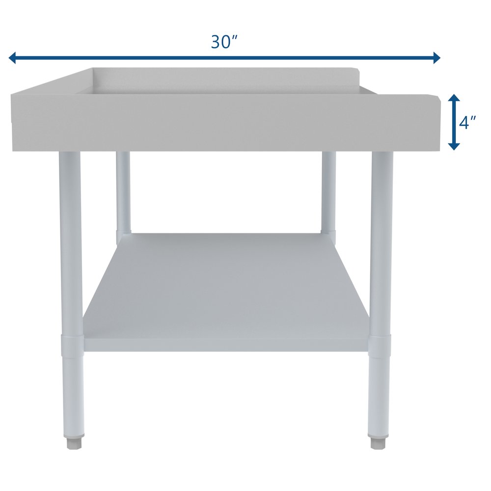 30" x 60" 16-Gauge Stainless Steel Equipment Stand with Galvanized Undershelf,. Picture 9