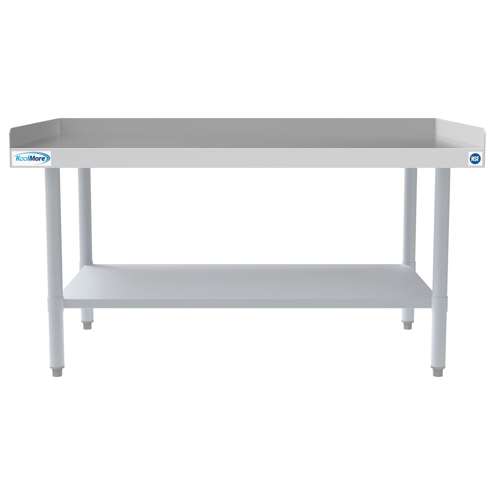 30" x 48" 16-Gauge Stainless Steel Equipment Stand with Galvanized Undershelf,. Picture 3