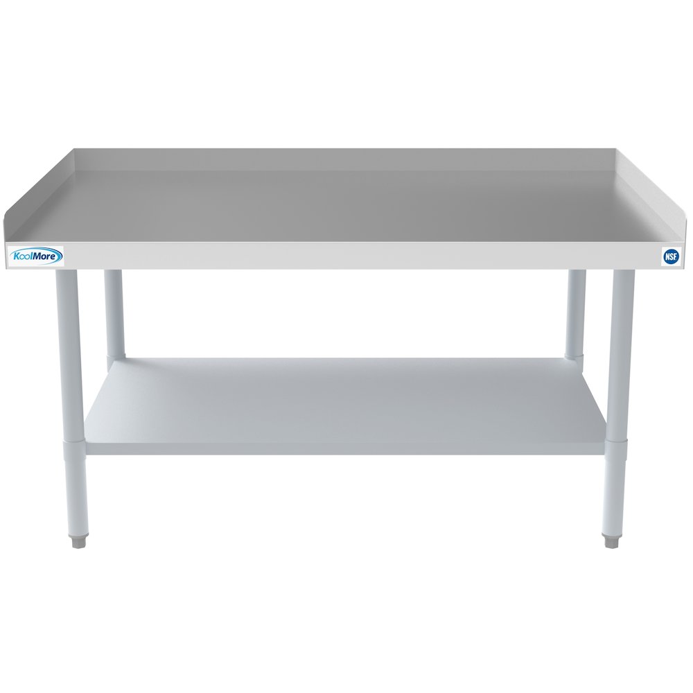 30" x 48" 16-Gauge Stainless Steel Equipment Stand with Galvanized Undershelf,. Picture 1