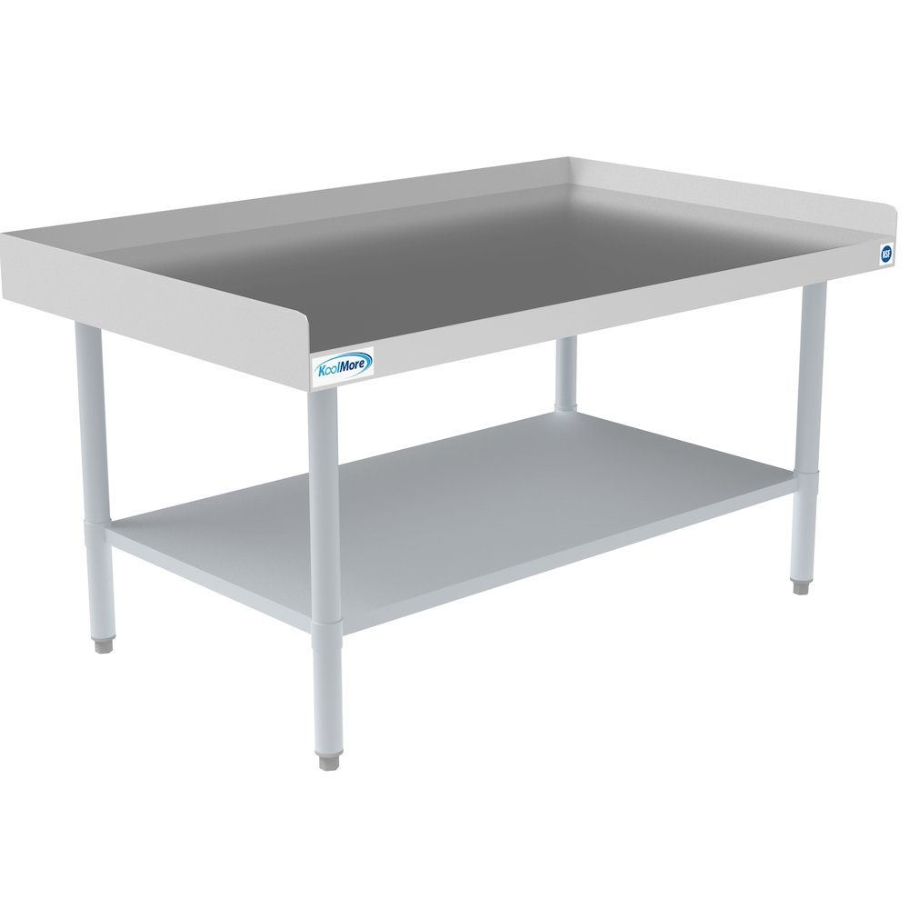 30" x 48" 16-Gauge Stainless Steel Equipment Stand with Galvanized Undershelf,. Picture 2