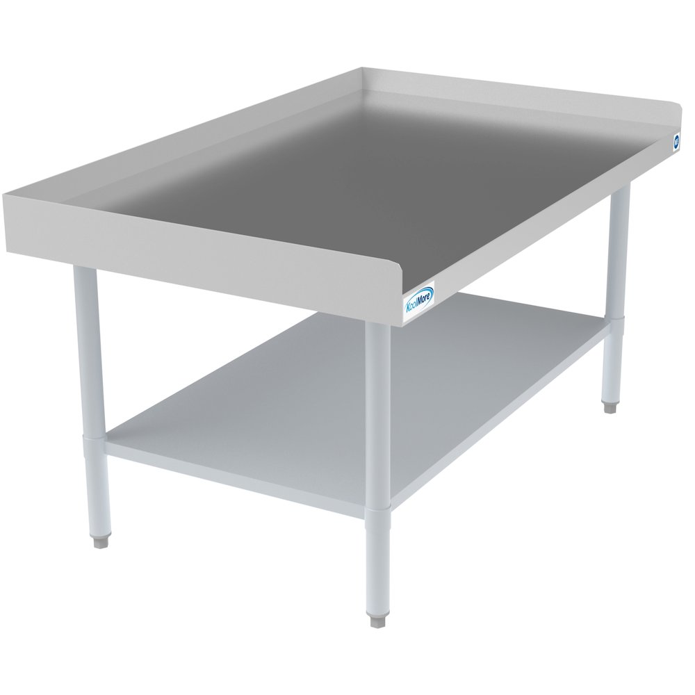 30" x 48" 16-Gauge Stainless Steel Equipment Stand with Galvanized Undershelf,. Picture 6
