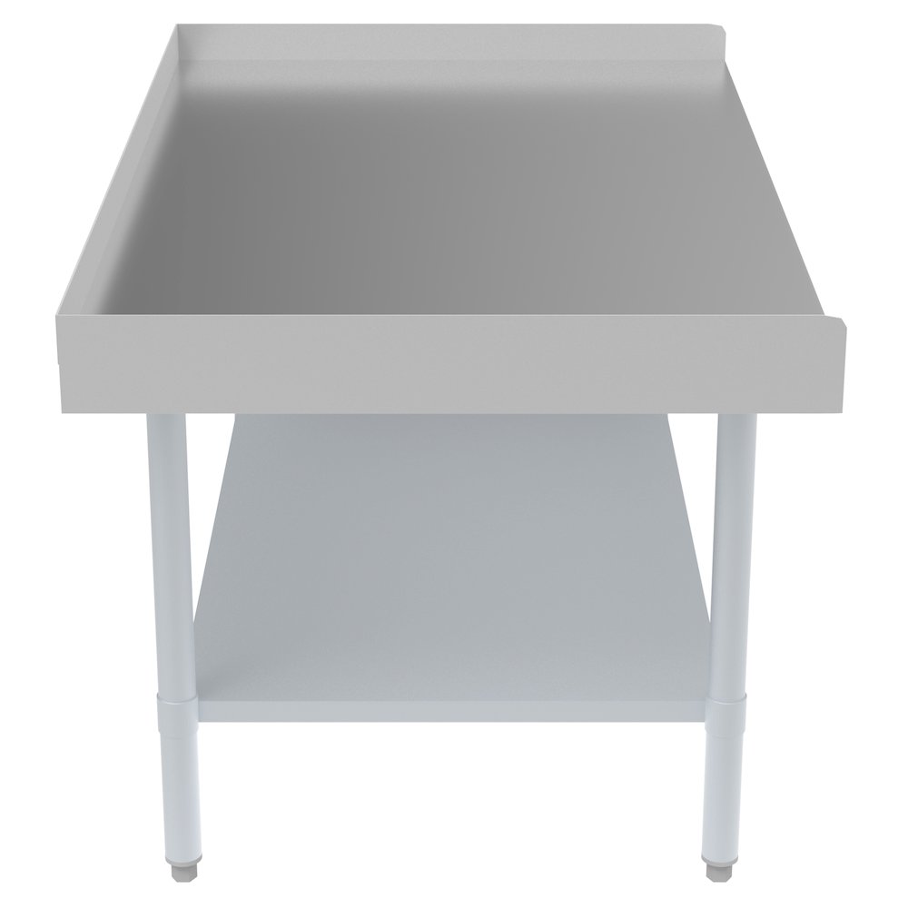 30" x 48" 16-Gauge Stainless Steel Equipment Stand with Galvanized Undershelf,. Picture 7