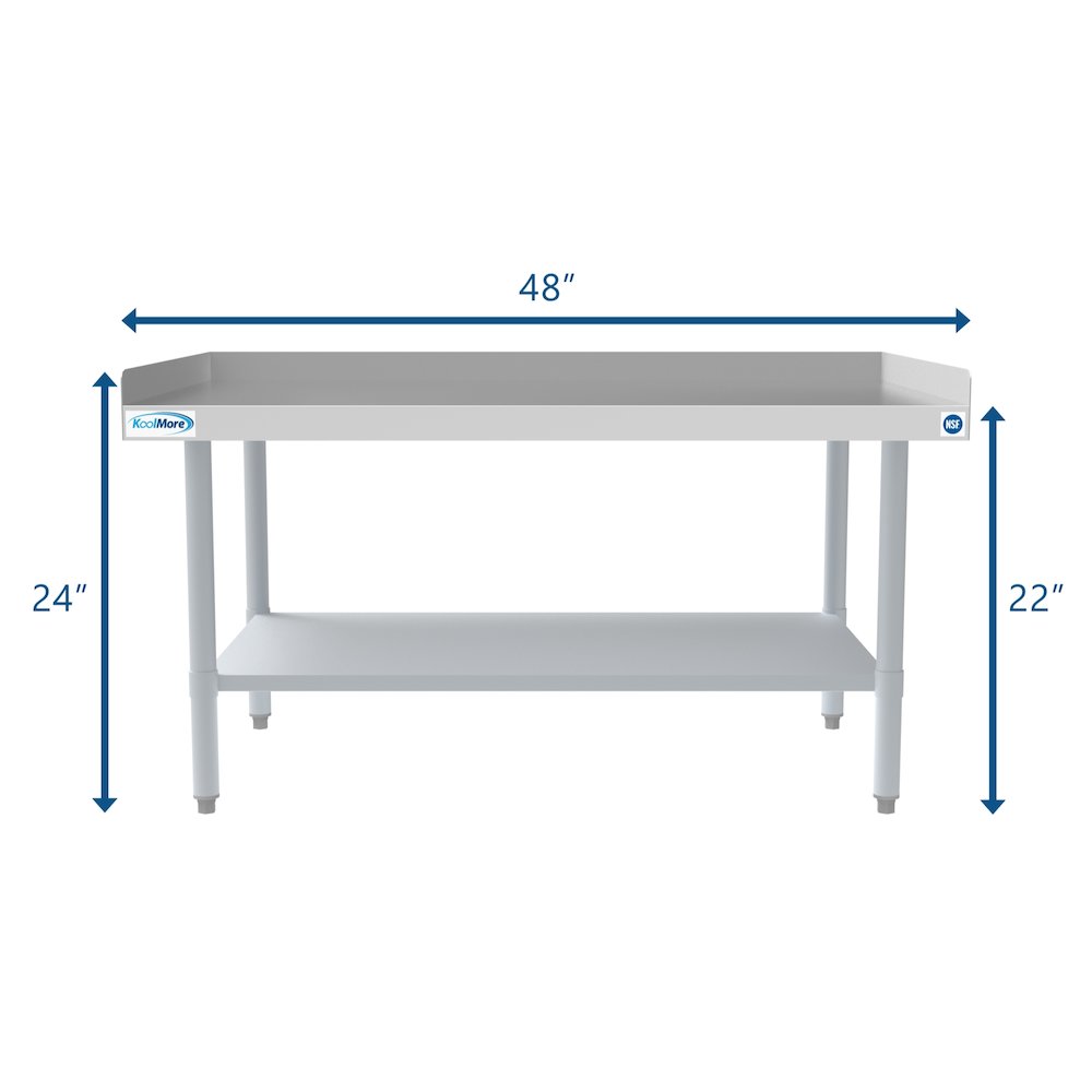 30" x 48" 16-Gauge Stainless Steel Equipment Stand with Galvanized Undershelf,. Picture 10