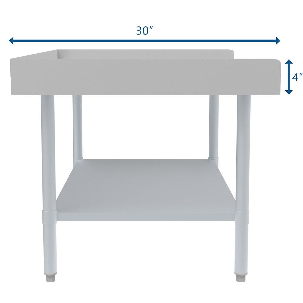 30" x 48" 16-Gauge Stainless Steel Equipment Stand with Galvanized Undershelf,. Picture 11