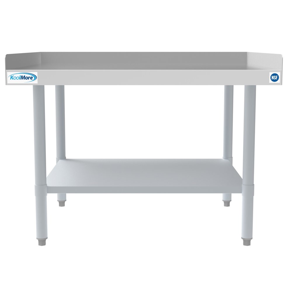 30" x 36" 16-Gauge Stainless Steel Equipment Stand with Galvanized Undershelf,. Picture 3