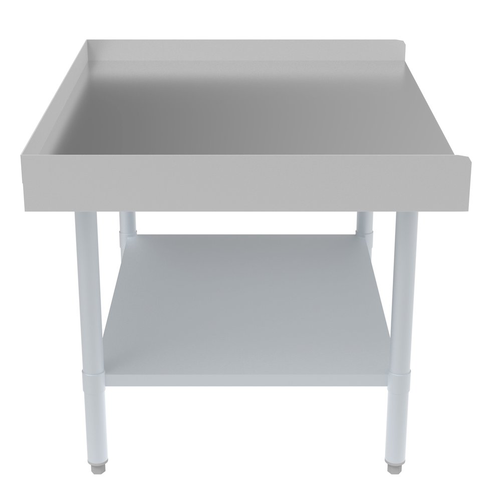 30" x 36" 16-Gauge Stainless Steel Equipment Stand with Galvanized Undershelf,. Picture 4