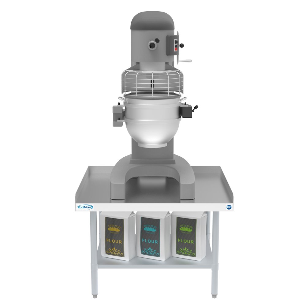 30" x 36" 16-Gauge Stainless Steel Equipment Stand with Galvanized Undershelf,. Picture 6