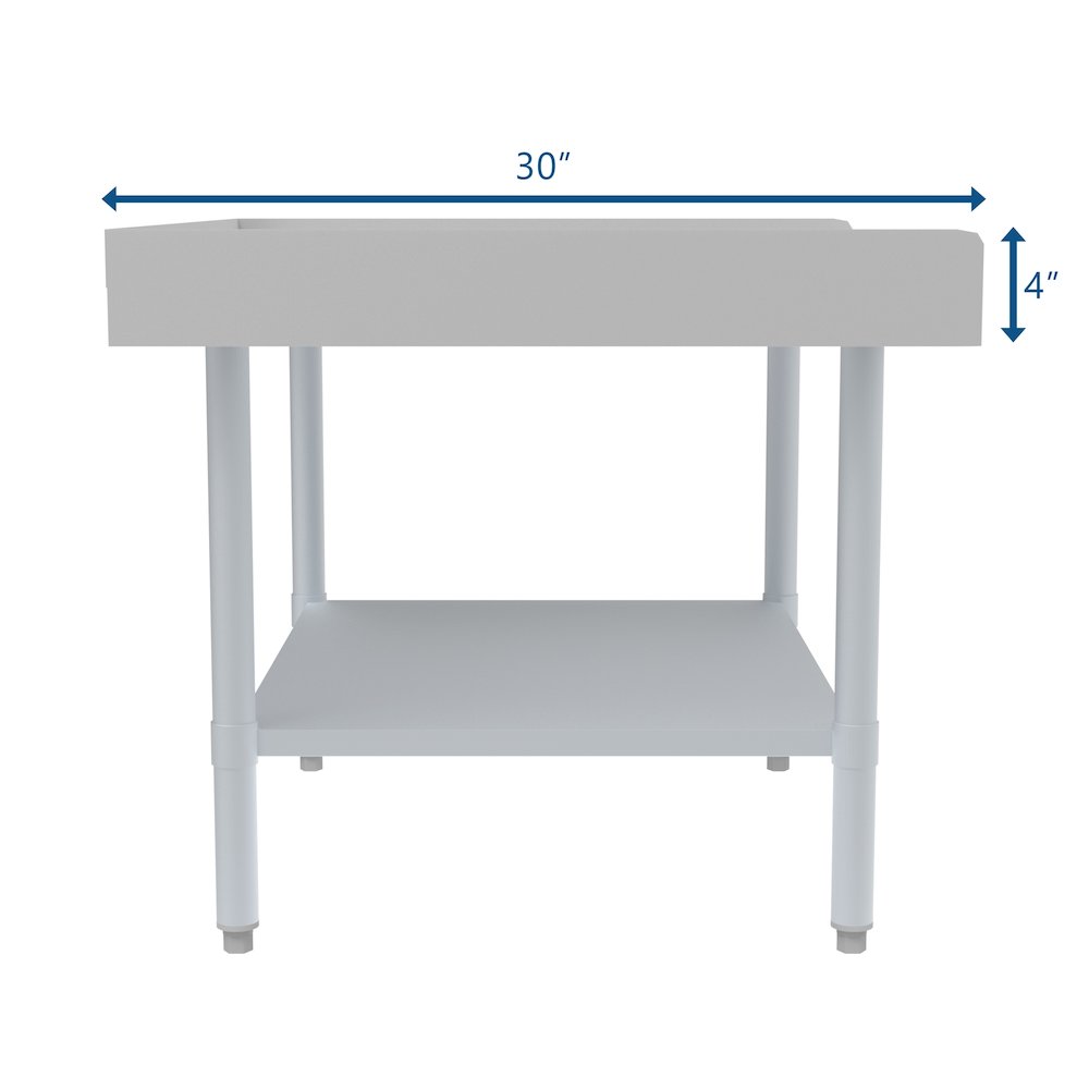 30" x 36" 16-Gauge Stainless Steel Equipment Stand with Galvanized Undershelf,. Picture 7
