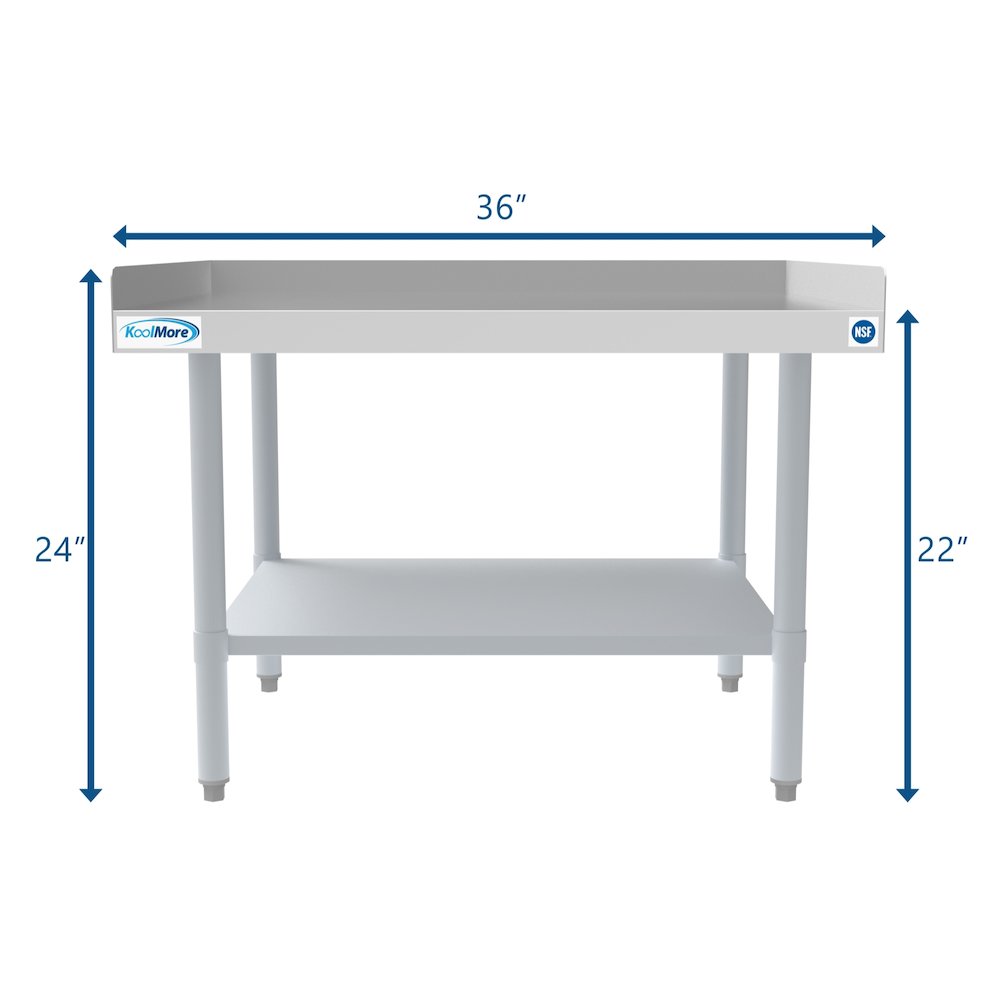 30" x 36" 16-Gauge Stainless Steel Equipment Stand with Galvanized Undershelf,. Picture 8