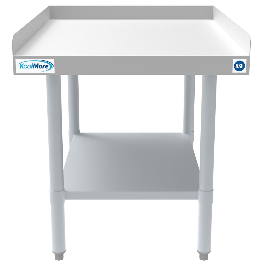 30" x 24" 16-Gauge Stainless Steel Equipment Stand with Galvanized Undershelf,. Picture 3