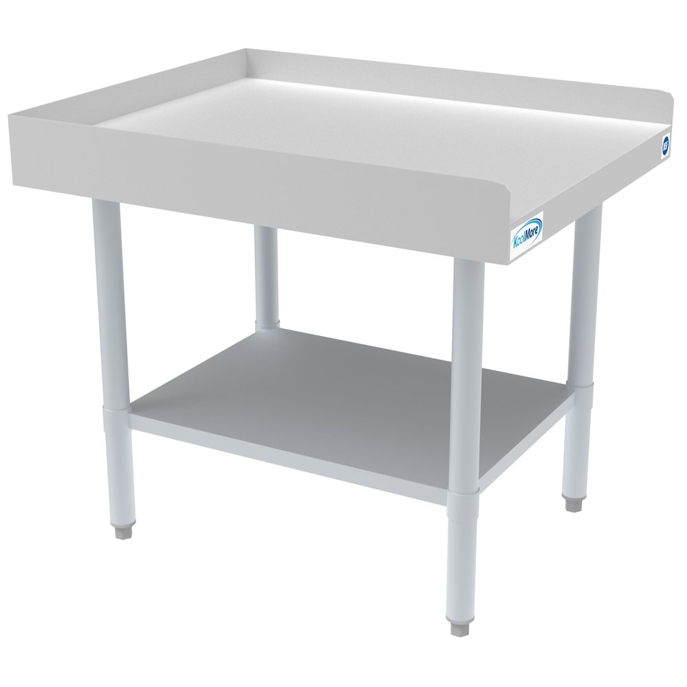 30" x 24" 16-Gauge Stainless Steel Equipment Stand with Galvanized Undershelf,. Picture 2