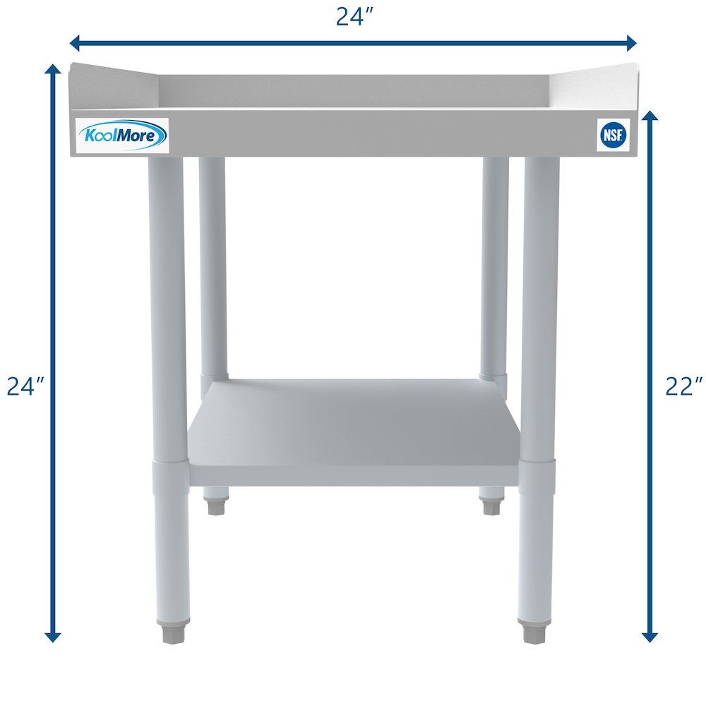 30" x 24" 16-Gauge Stainless Steel Equipment Stand with Galvanized Undershelf,. Picture 6