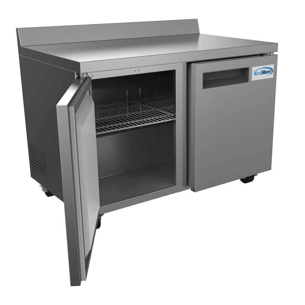 48 In. Stainless Steel Two-Door Worktop Freezer. Picture 2