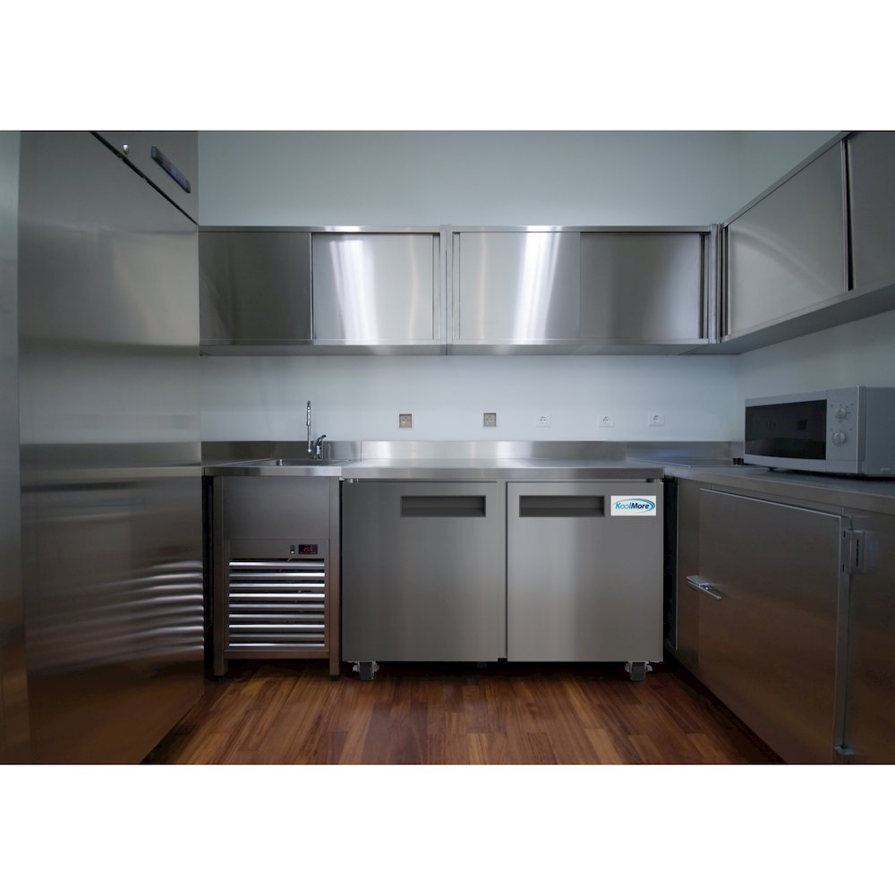 48 In. Stainless Steel Two-Door Worktop Freezer. Picture 4