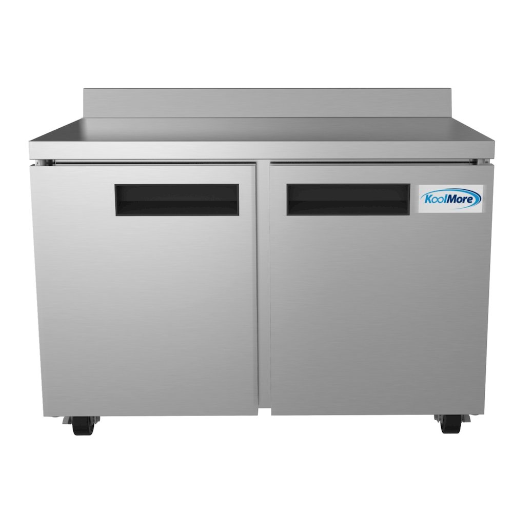 48 In. Stainless Steel Two-Door Worktop Freezer. Picture 6