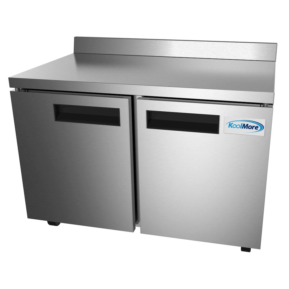 48 In. Stainless Steel Two-Door Worktop Freezer. Picture 7