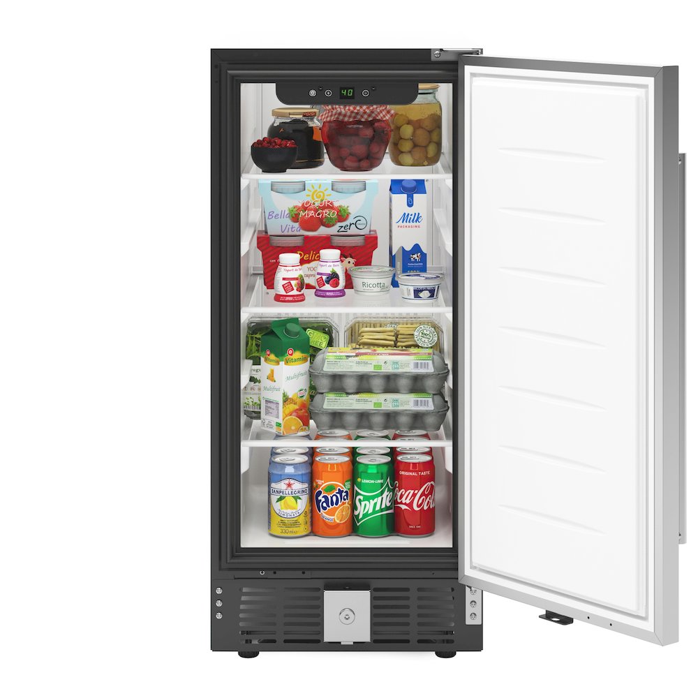 15 in. Small Stainless Steel Built-In Refrigerator and Beverage Cooler, 3 cu. Ft. Picture 5