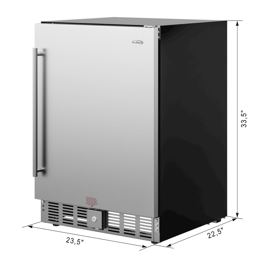 23.4 in. Stainless Steel, Door Built-In Refrigerator Beverage Cooler, 5 Cu. ft.. Picture 4
