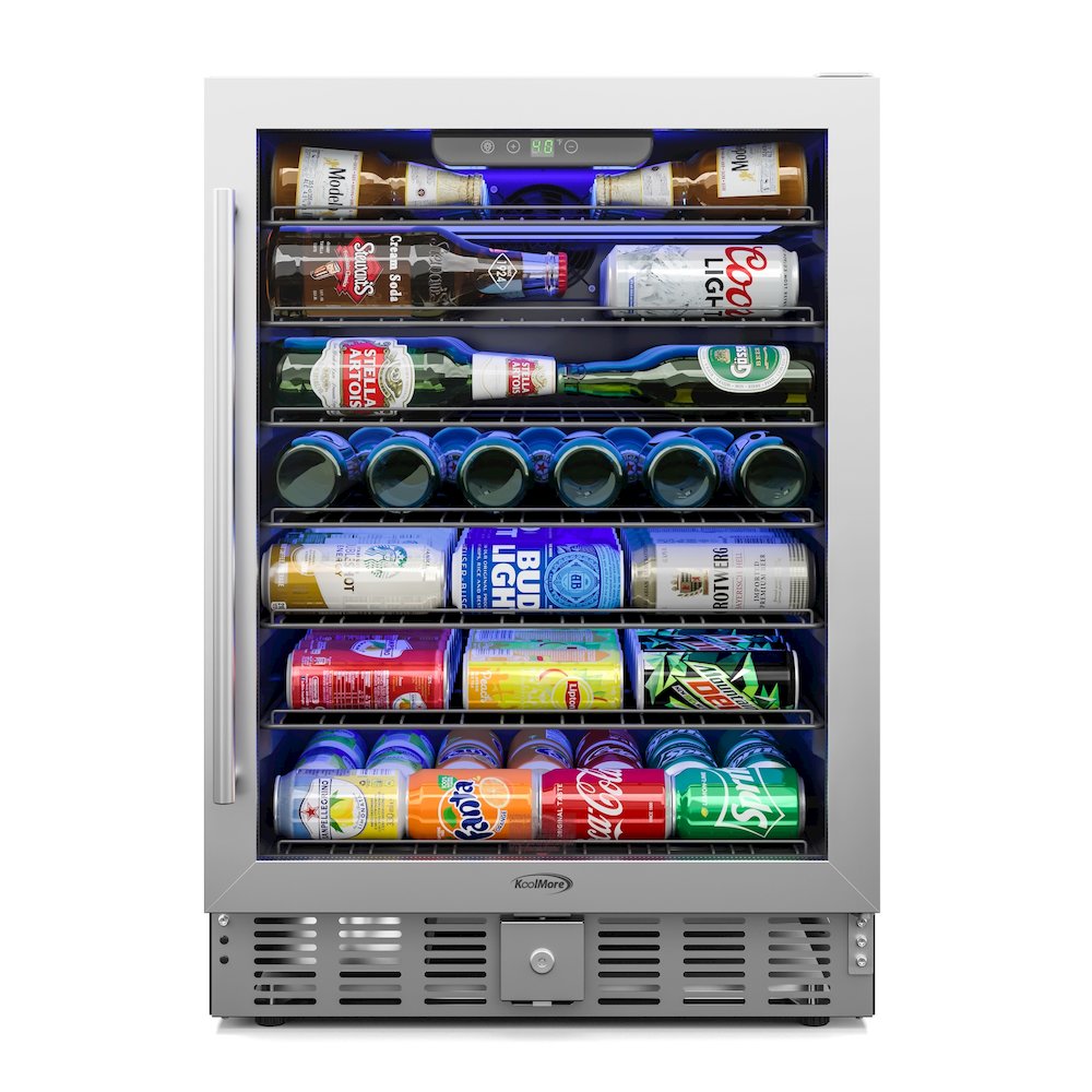 23.4 in. Stainless Steel, Glass-Door Built-In Refrigerator Beverage Cooler, 5 Cu. Picture 3