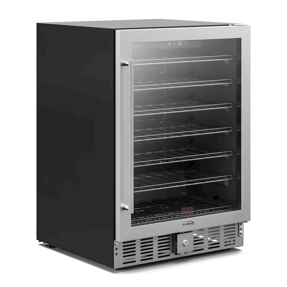23.4 in. Stainless Steel, Glass-Door Built-In Refrigerator Beverage Cooler, 5 Cu. Picture 4