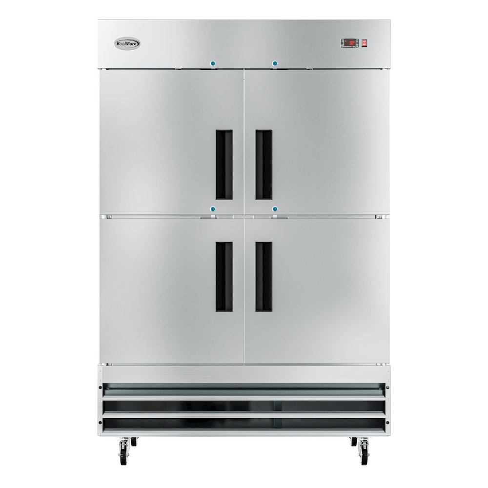 54 in. Stainless Steel Solid Half Door Reach-In Refrigerator 47 cu. ft.. Picture 1