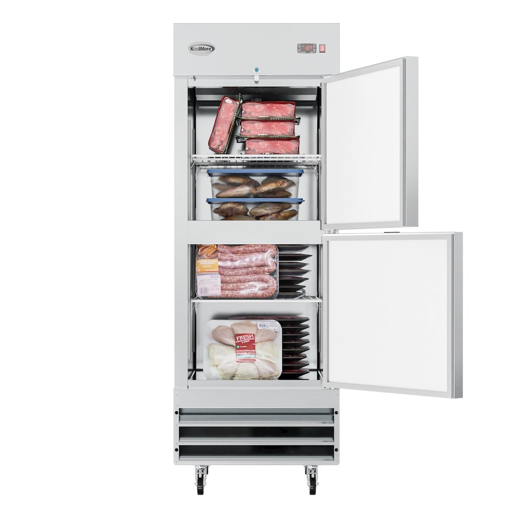 29 in. Commercial Stainless Steel Solid Half Door Reach-In Freezer 23 cu. ft.. Picture 3