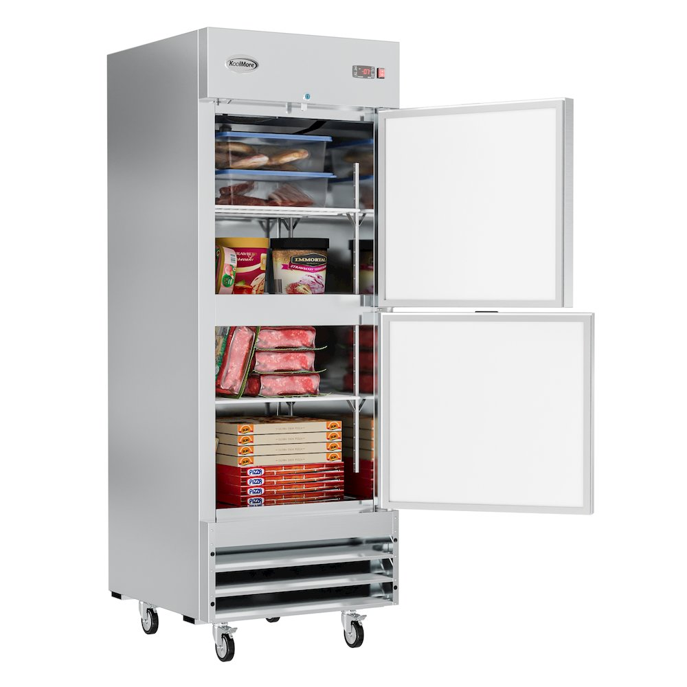 29 in. Commercial Stainless Steel Solid Half Door Reach-In Freezer 23 cu. ft.. Picture 4
