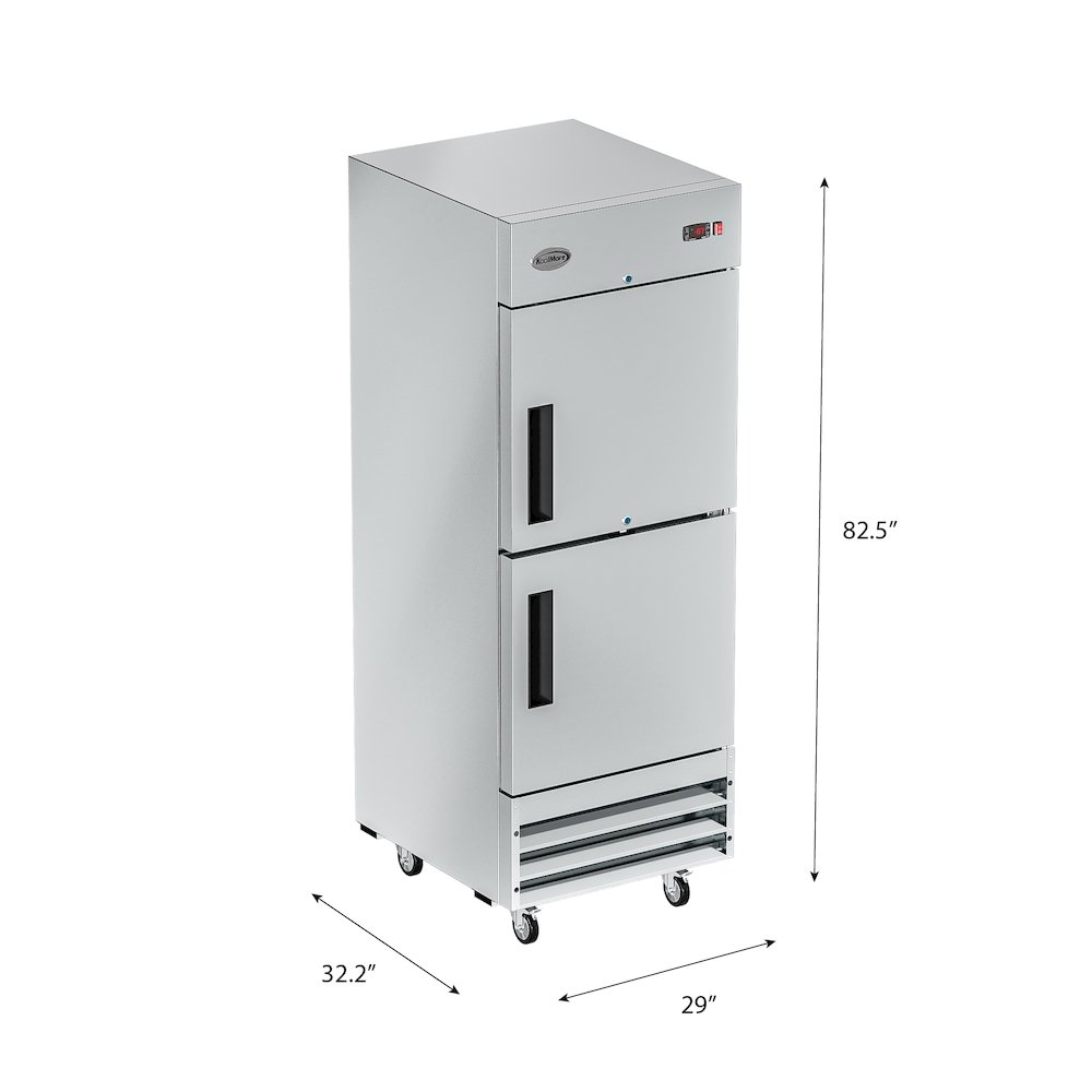 29 in. Commercial Stainless Steel Solid Half Door Reach-In Freezer 23 cu. ft.. Picture 11