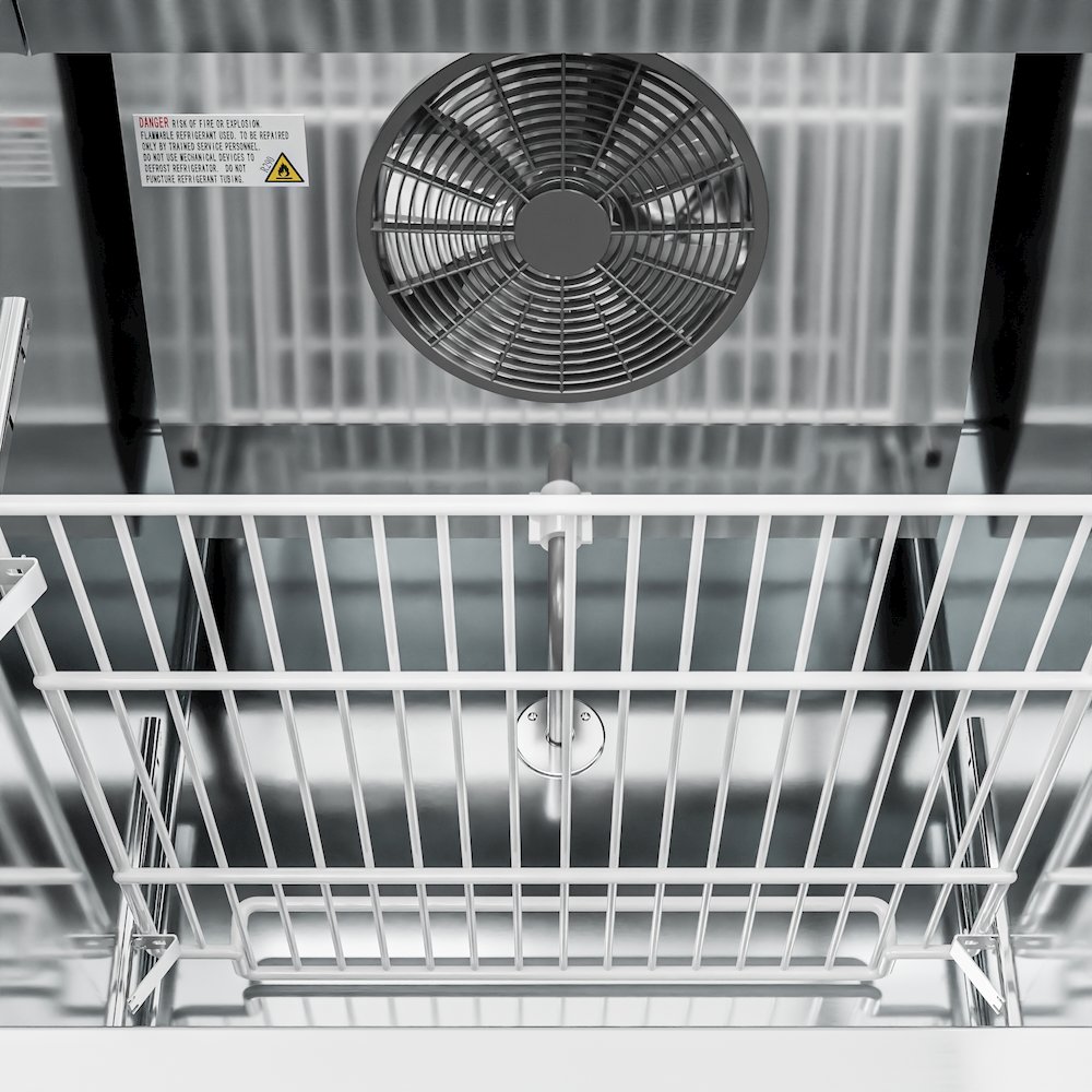 29 in. Stainless Steel Solid Half Door Reach-In Refrigerator, 23 cu. ft.. Picture 7