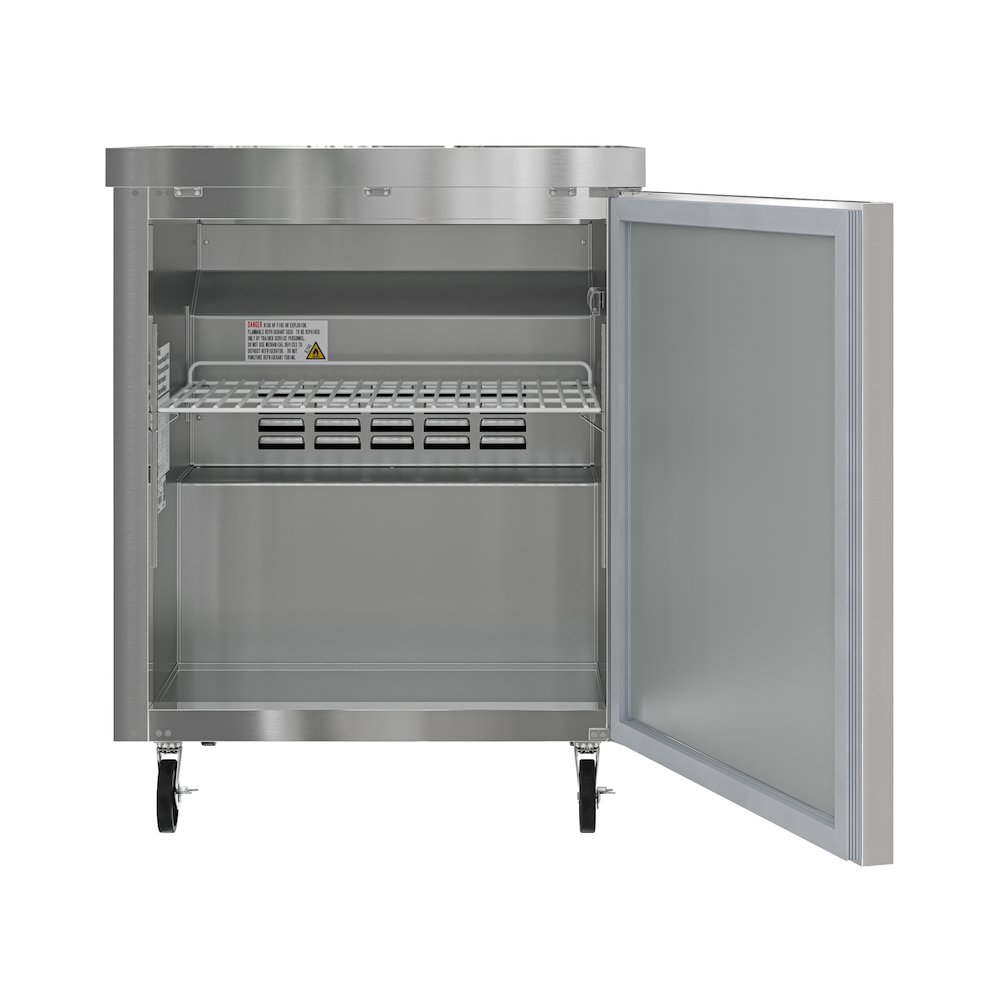 27 in. One Door Undercounter Refrigerator 5 cu. ft. in Stainless-Steel. Picture 6