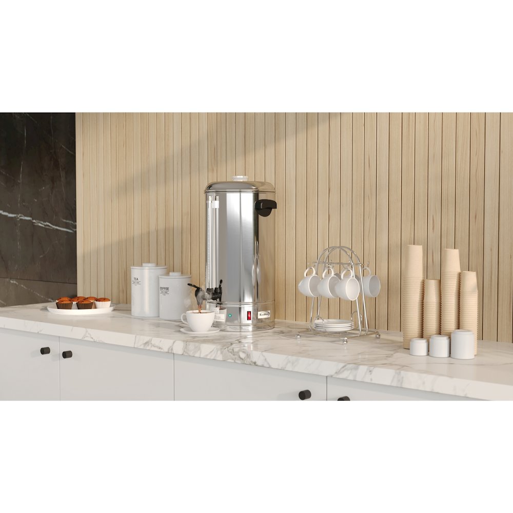 Electric 100 Cup Commercial Coffee Percolator in Stainless Steel. Picture 6