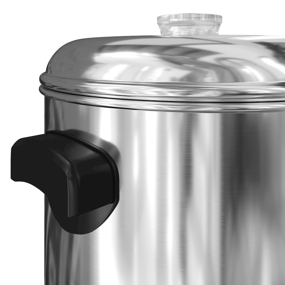 Electric 100 Cup Commercial Coffee Percolator in Stainless Steel. Picture 9