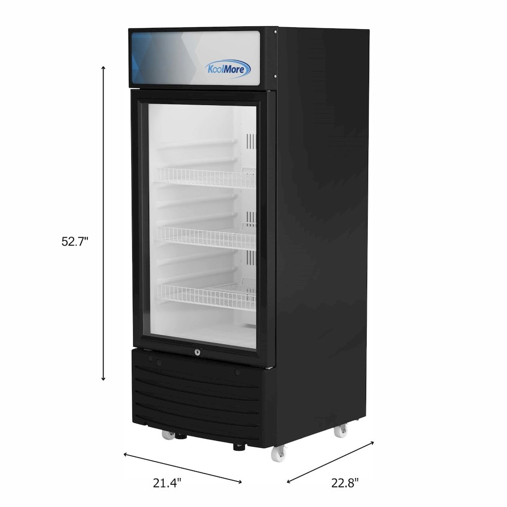 6 cu. ft. One Glass Door Commercial Display Merchandiser Refrigerator. Picture 6