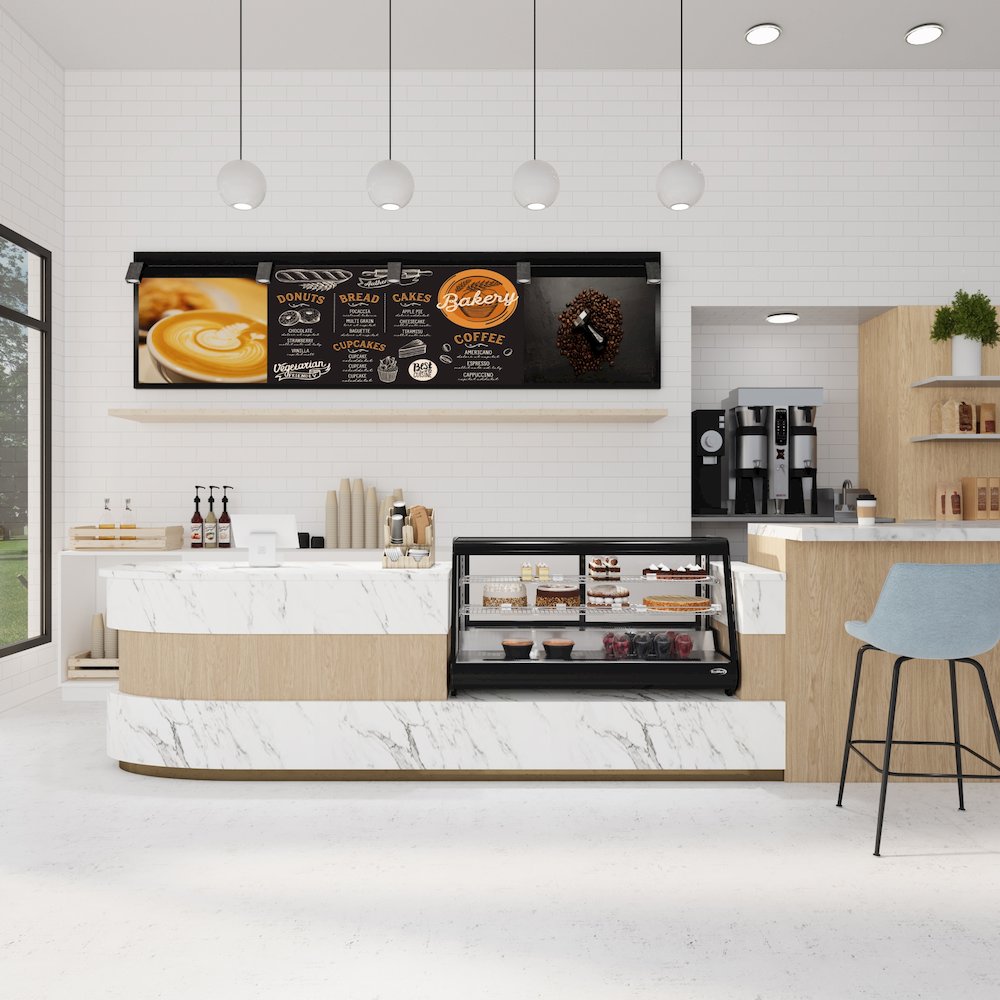 48 in. Countertop Bakery Display Refrigerator in Black, 7 cu. ft.. Picture 10