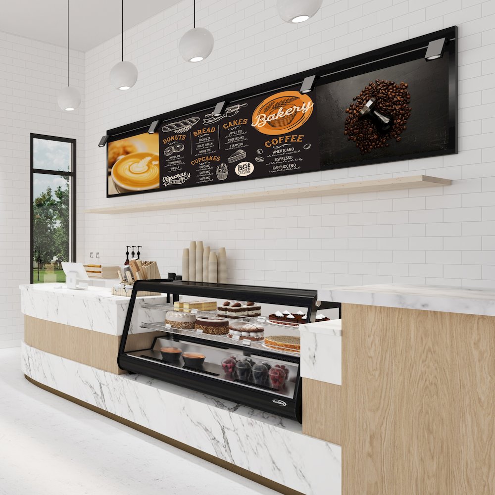 48 in. Countertop Bakery Display Refrigerator in Black, 7 cu. ft.. Picture 9