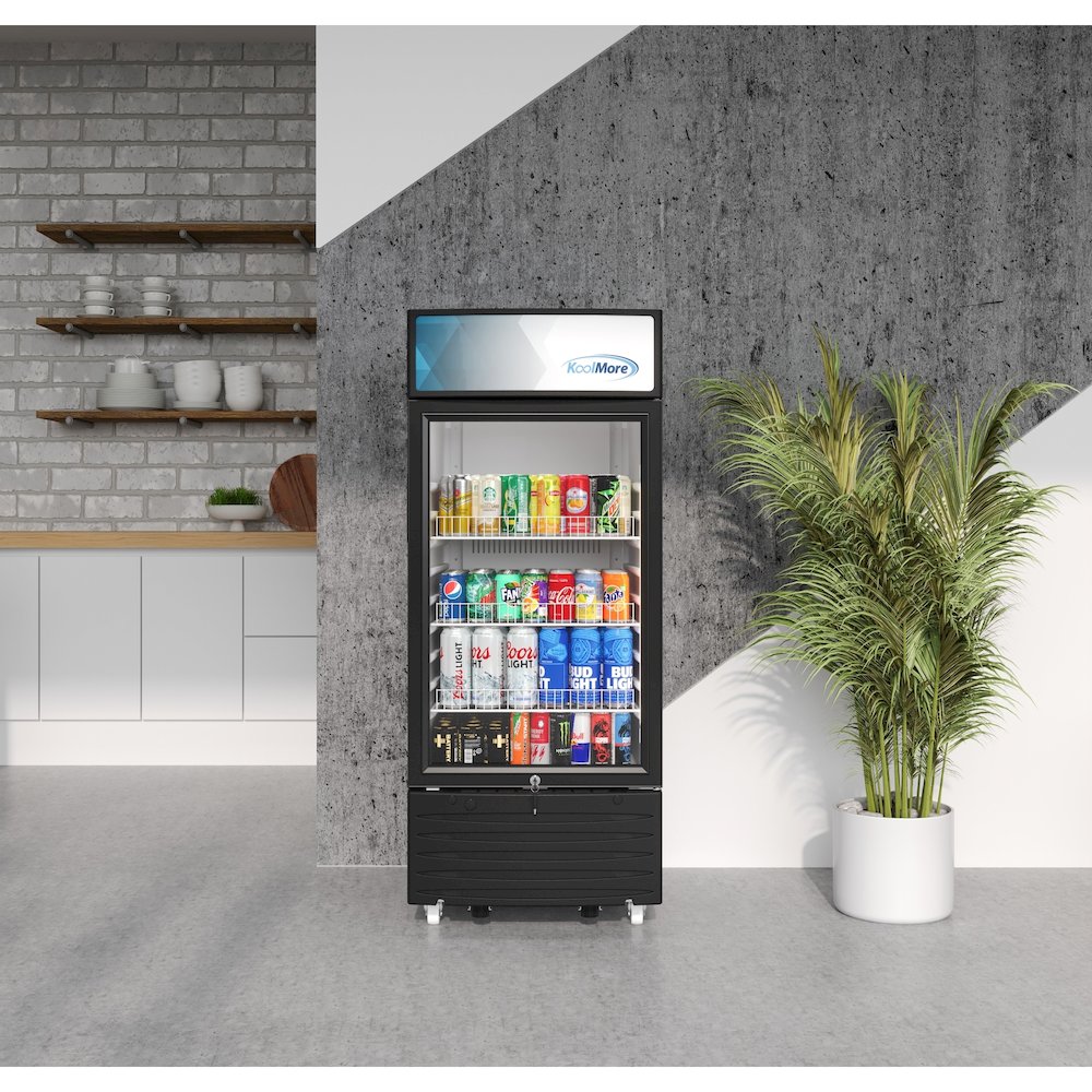 6 cu. ft. One Glass Door Commercial Display Merchandiser Refrigerator. Picture 9