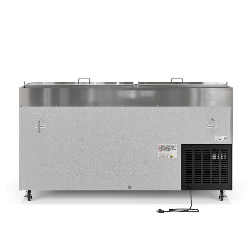 71 in. Two Door Commercial Pizza Prep Refrigerator in Stainless-Steel. Picture 10
