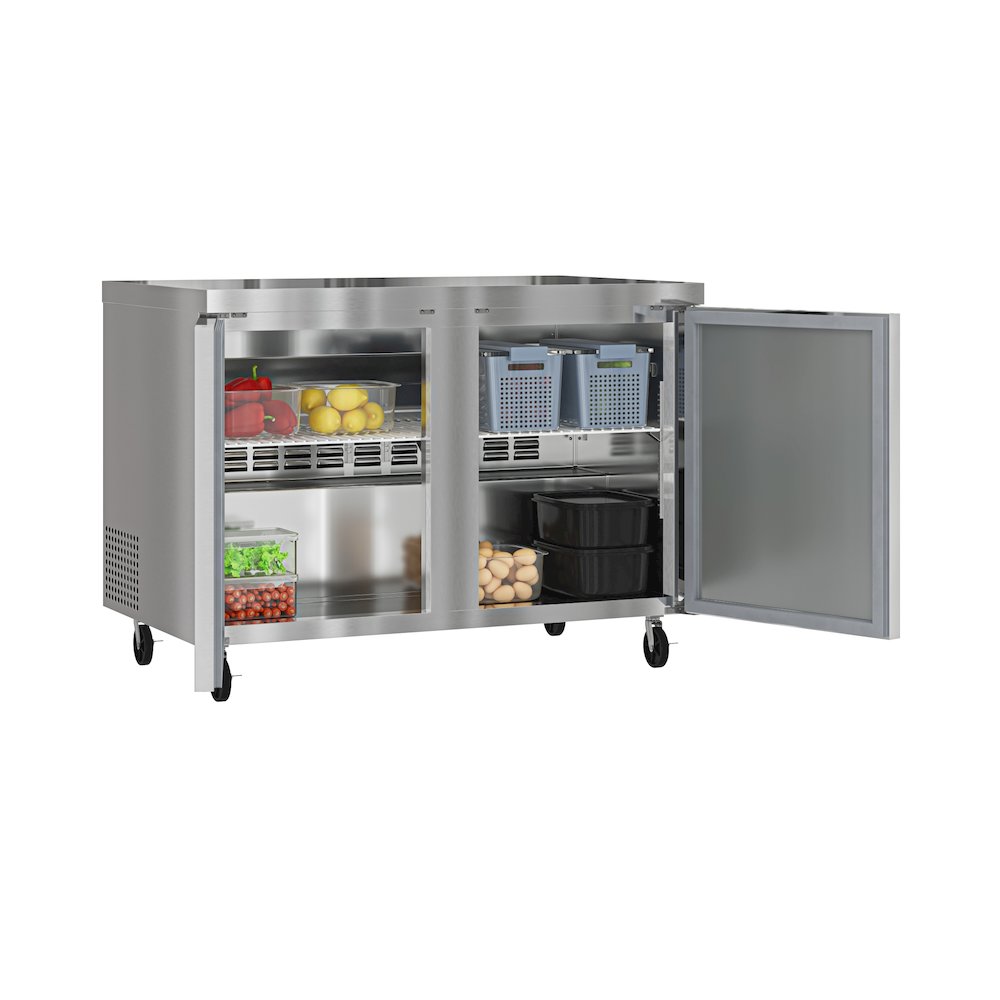 48 in. Two Door Undercounter Refrigerator in Stainless-Steel 11 cu. ft.. Picture 6