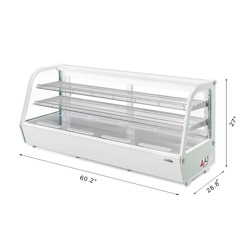 60 in. Countertop Bakery Display Refrigerator in White, 8 cu. ft.. Picture 3