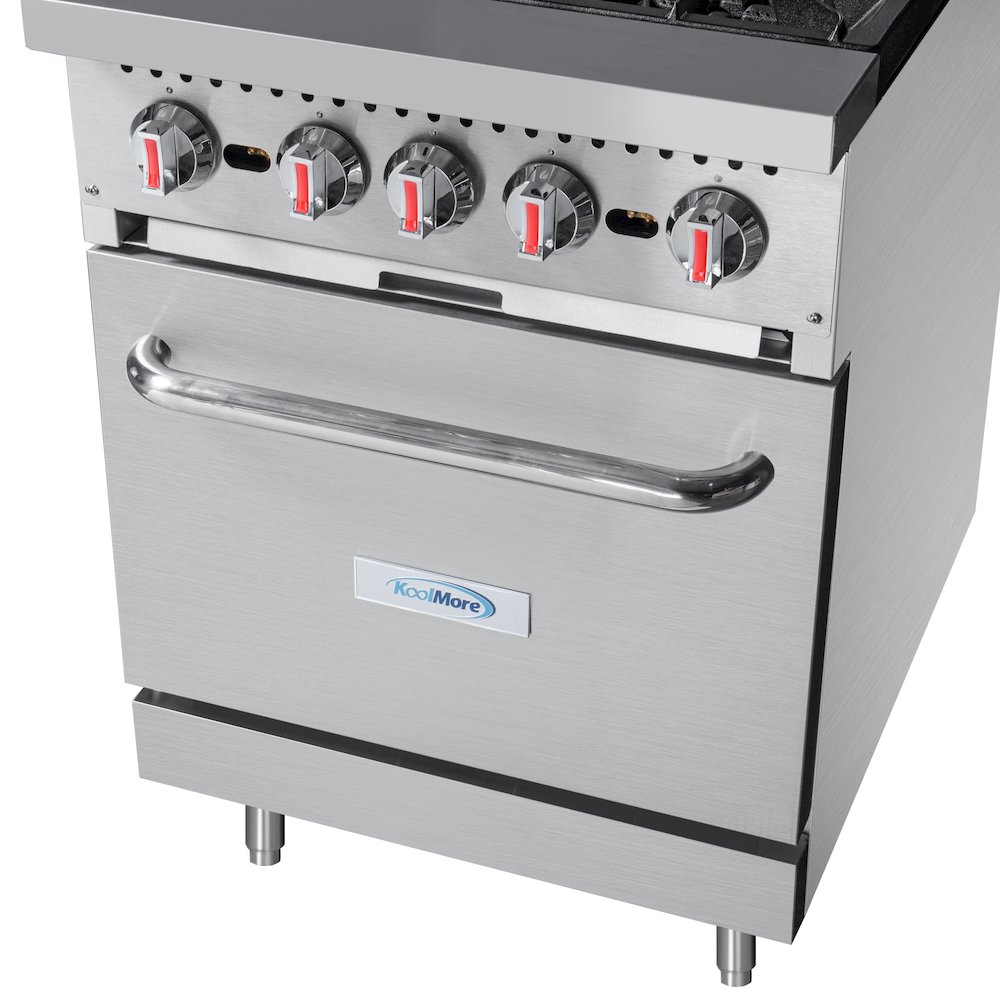 24 in. 4 Burner Commercial Liquid Propane Range with Oven in Stainless-Steel. Picture 10