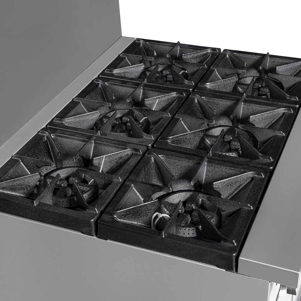 36 in. 6 Burner Commercial Natural Gas Range in Stainless-Steel. Picture 8