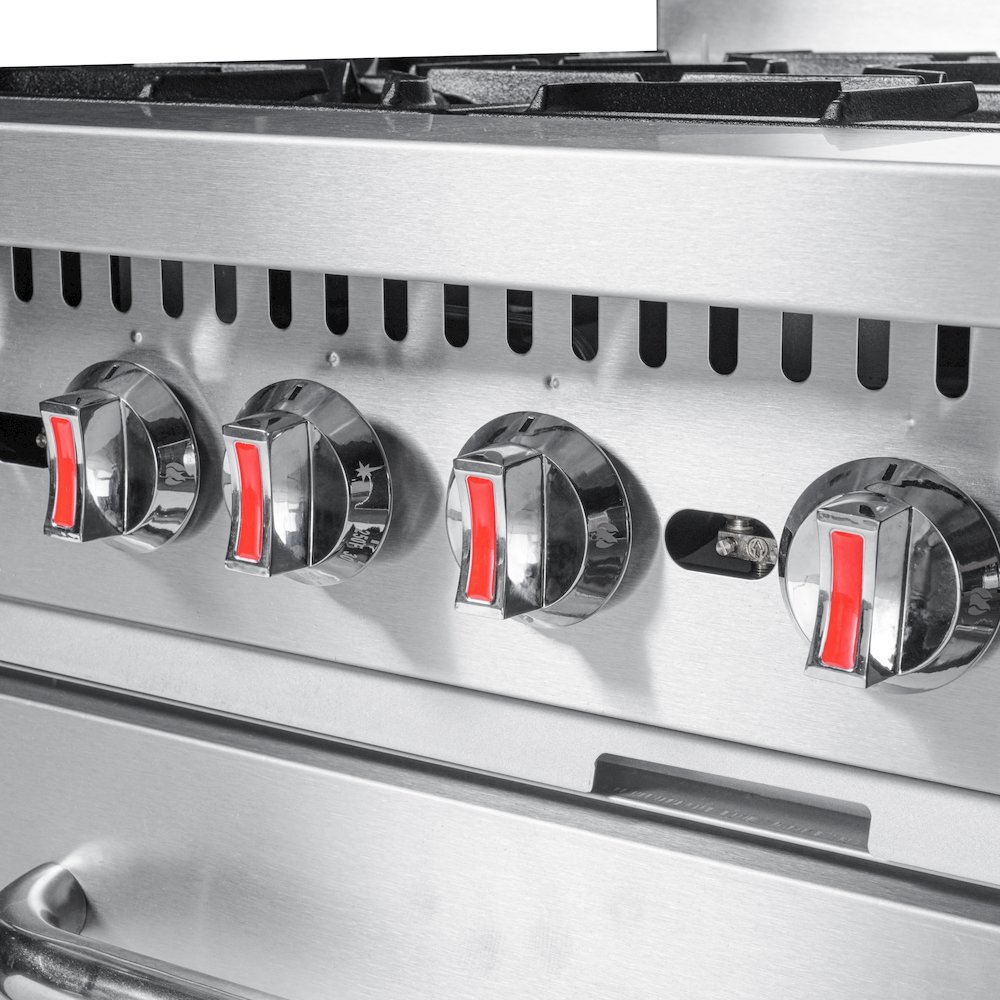 36 in. 6 Burner Commercial Natural Gas Range in Stainless-Steel. Picture 9
