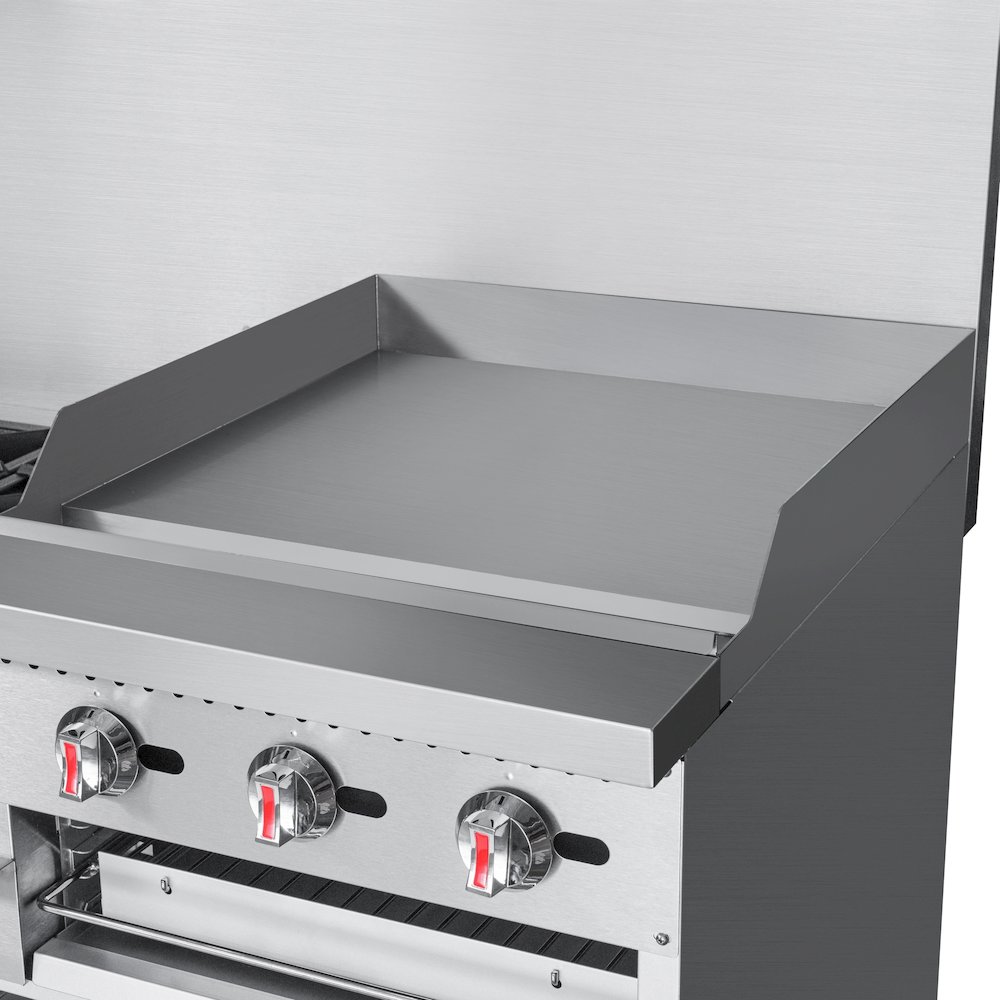 60 in. Commercial LP Range with 24 in. Griddle and Broiler in Stainless-Steel. Picture 8
