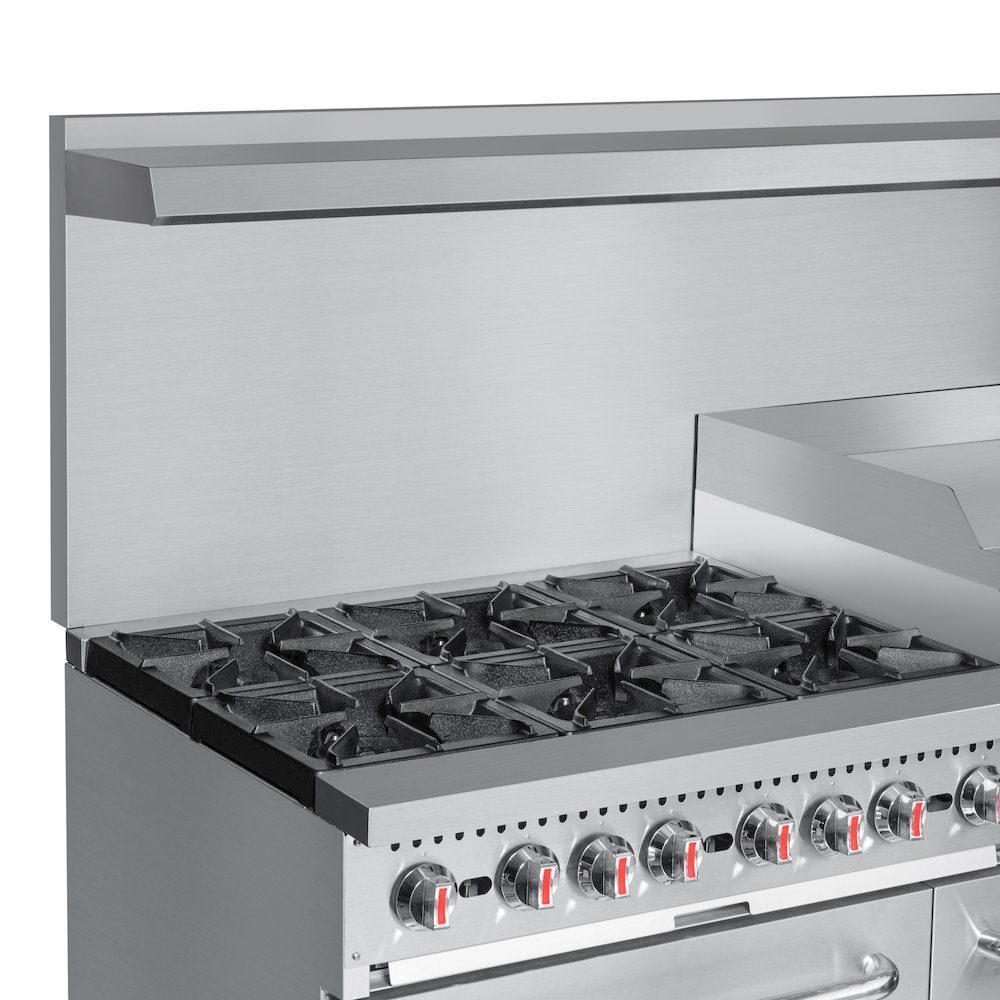 60 in. Commercial LP Range with 24 in. Griddle and Broiler in Stainless-Steel. Picture 10