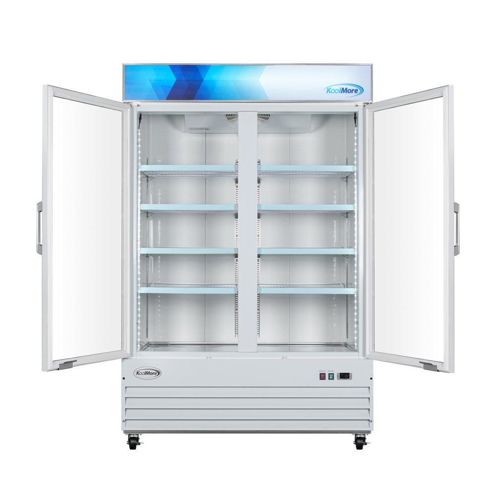 53 in. 2-Door Commercial Display Merchandiser Freezer 45 cu. ft. in White. Picture 4