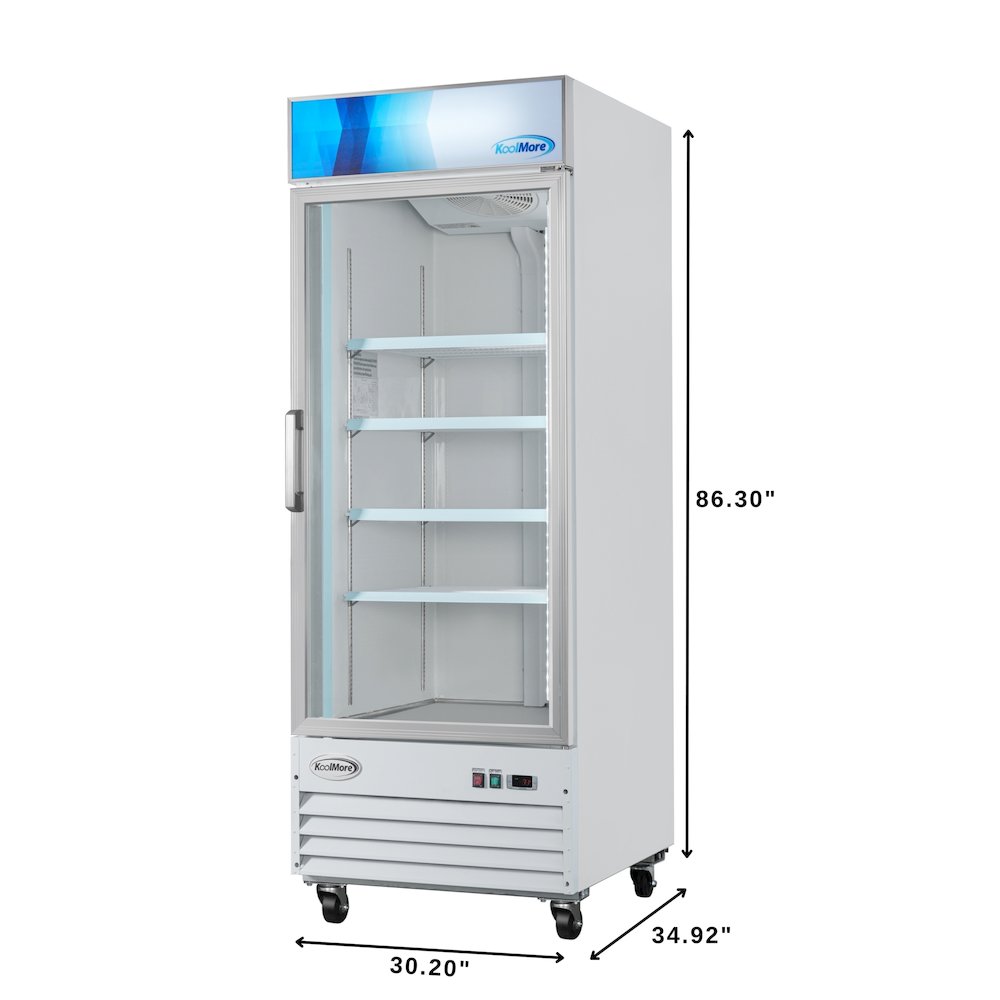 31 in. 1-Door Commercial Display Merchandiser Freezer 23 cu. ft. in White. Picture 7