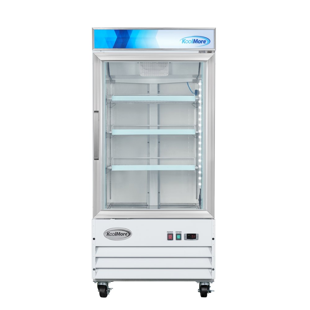 26 in. 1-Door Commercial Display Merchandiser Freezer 9 cu. ft. in White. Picture 2