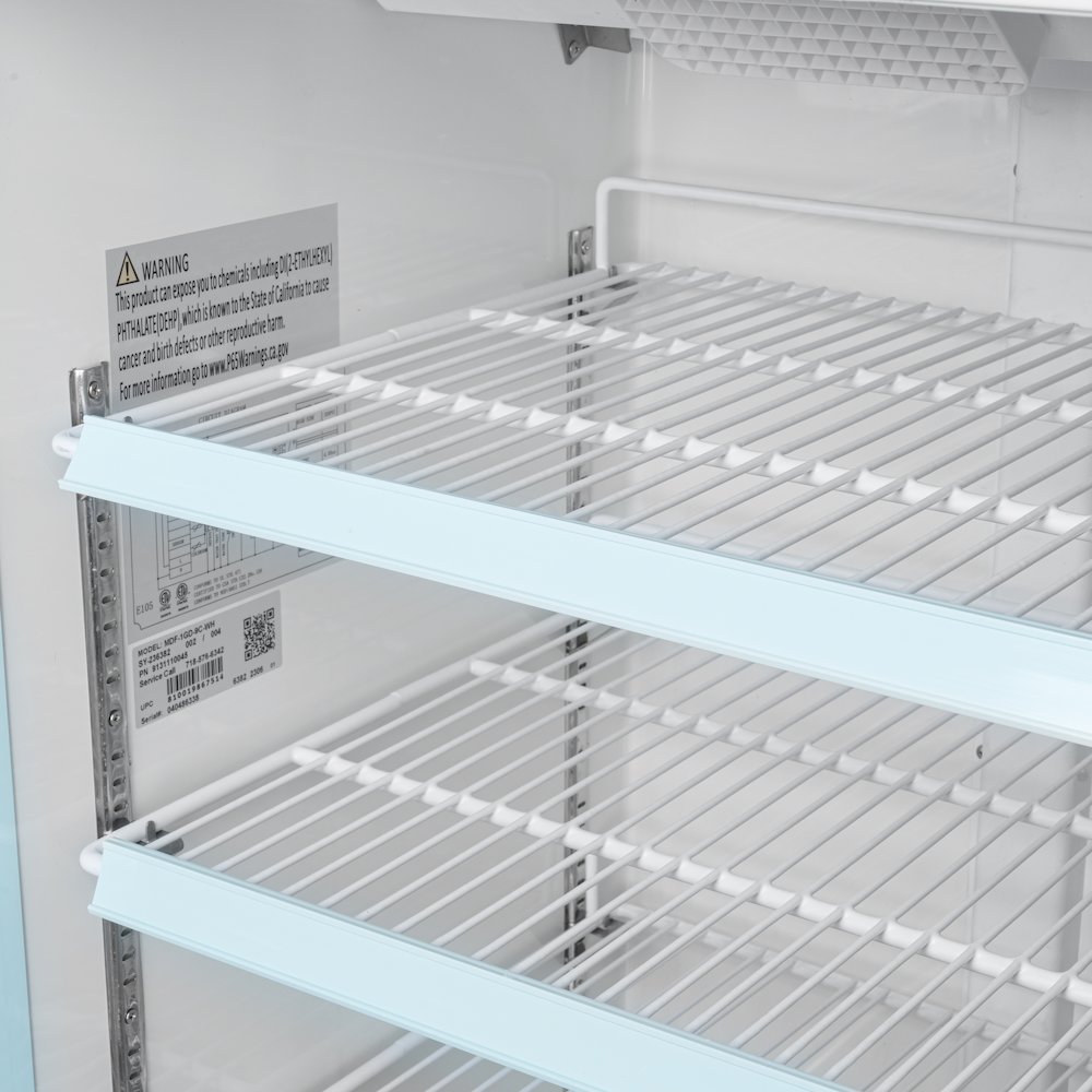 26 in. 1-Door Commercial Display Merchandiser Freezer 9 cu. ft. in White. Picture 11